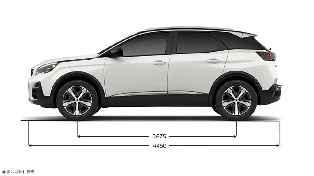 プジョー3008のサイズ。ライバル車と大きさを比較